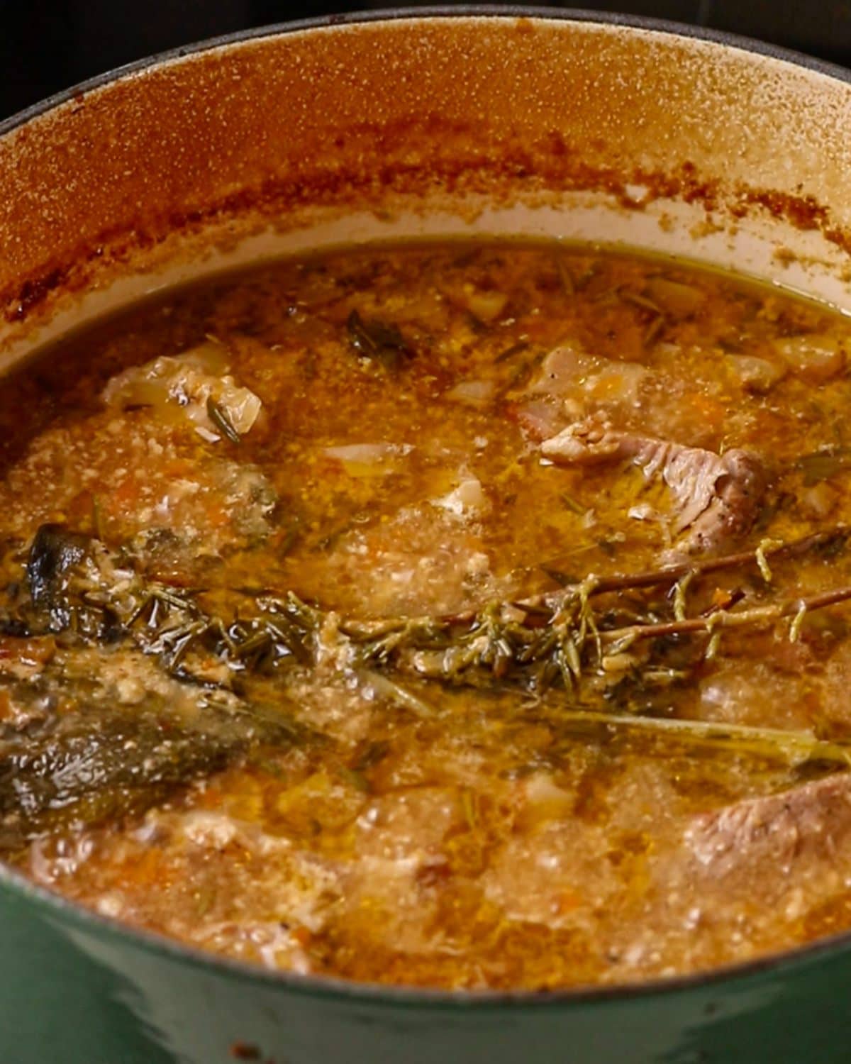 Reduced ragu cooked down.