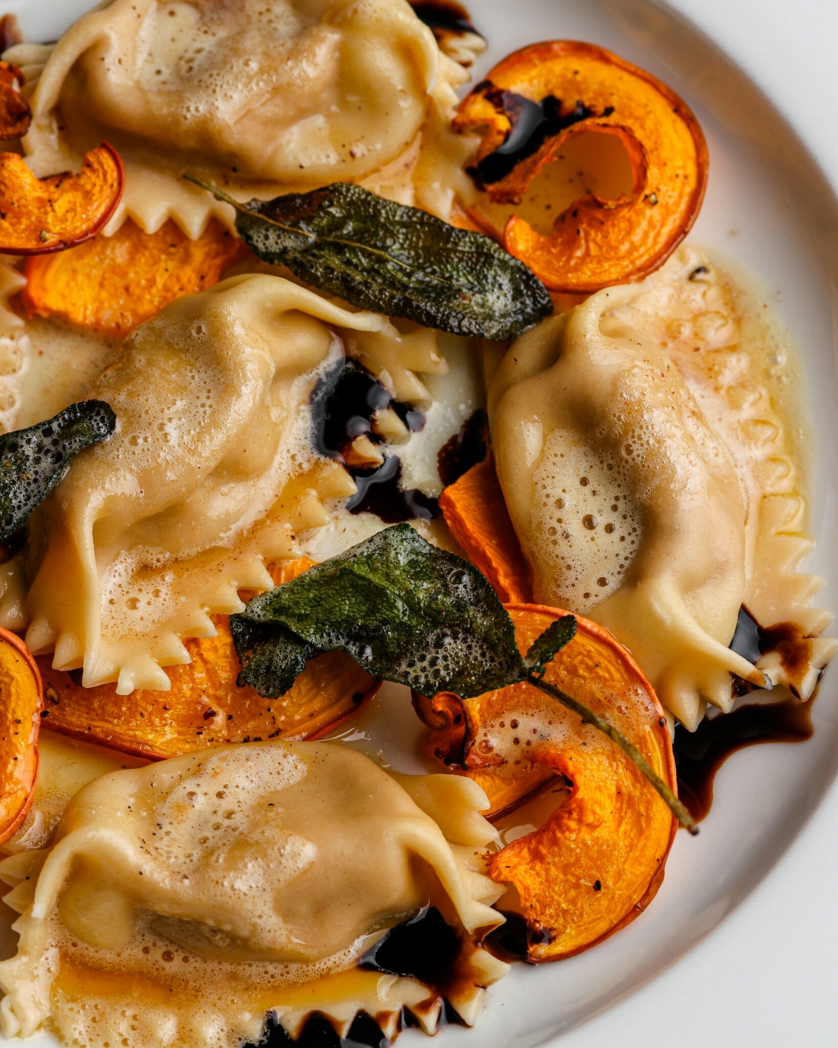 Roast Pumpkin agnolotti The Burnt Butter Table