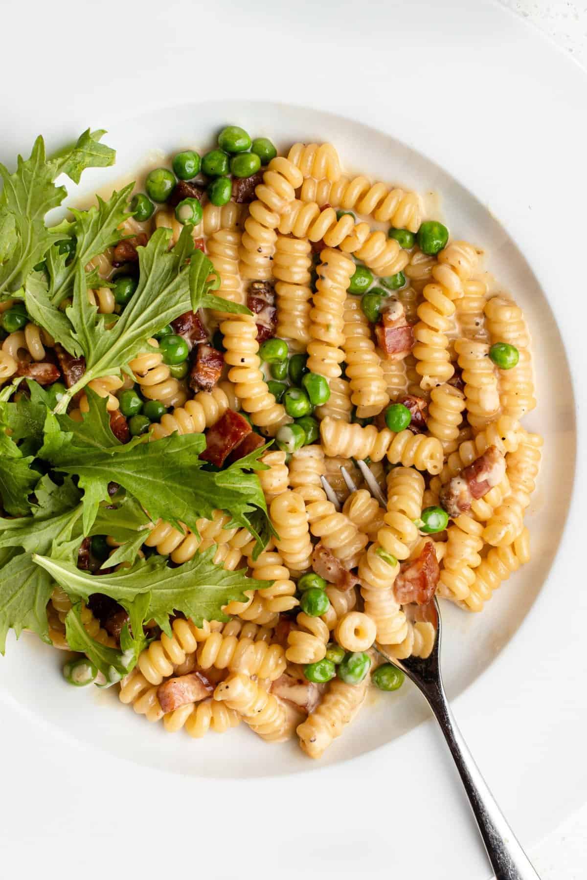 Creamy Pasta with Peas and Pancetta The Burnt Butter Table