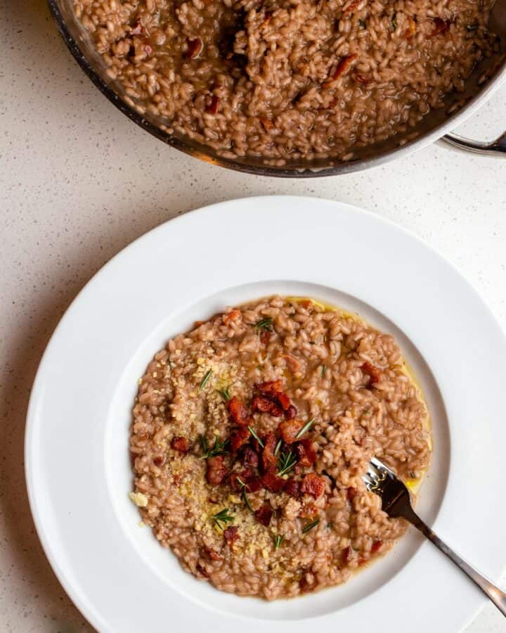 Red Rissotto Red wine risotto - The Burnt Butter Table