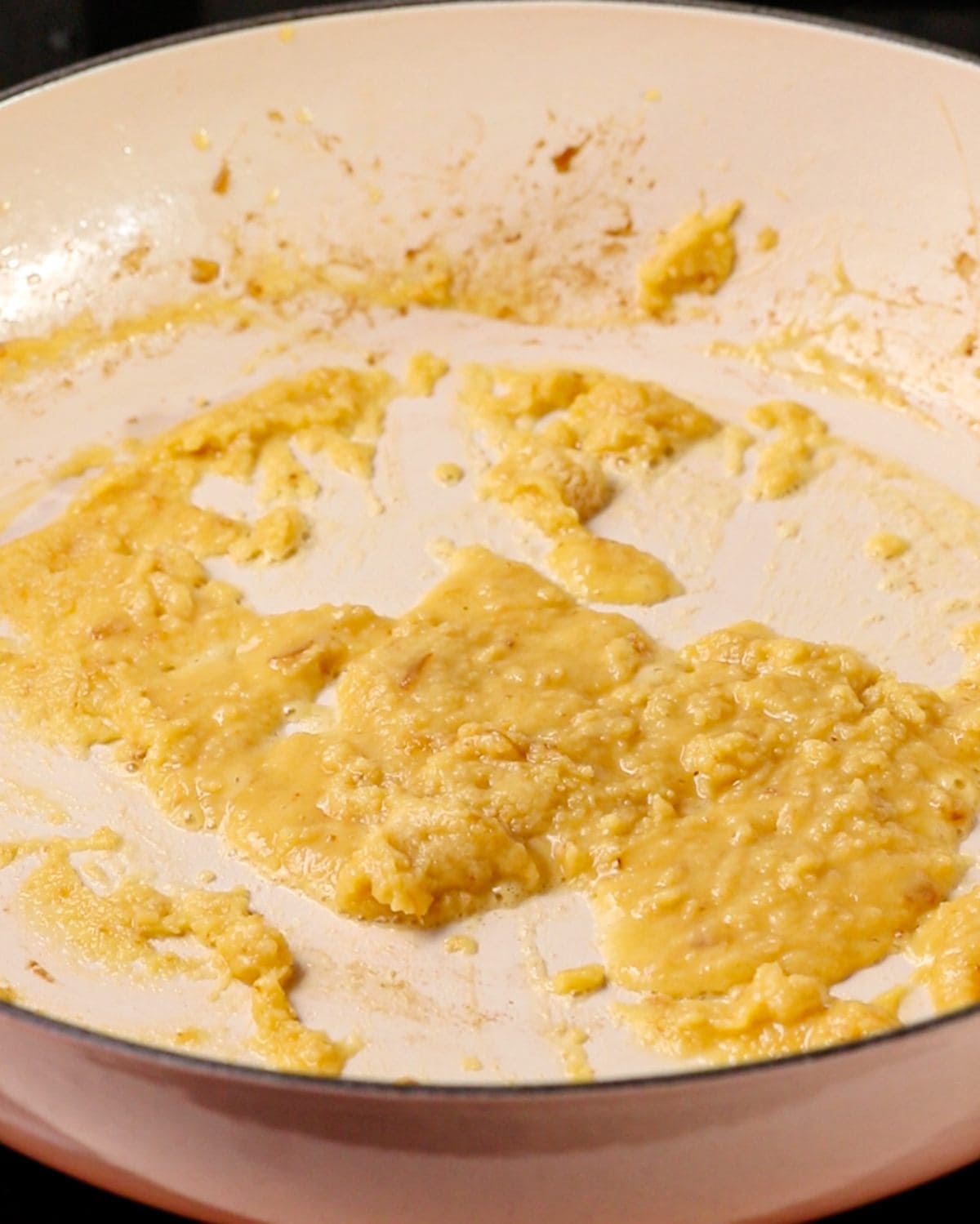 Flour and butter paste in the casserole dish. 
